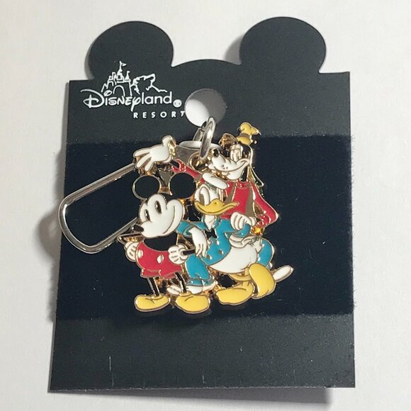 Disney Goofy Donald Duck Mickey Mouse Zipper Pull Keychain Purse Charm Backpack - Picture 4 of 9